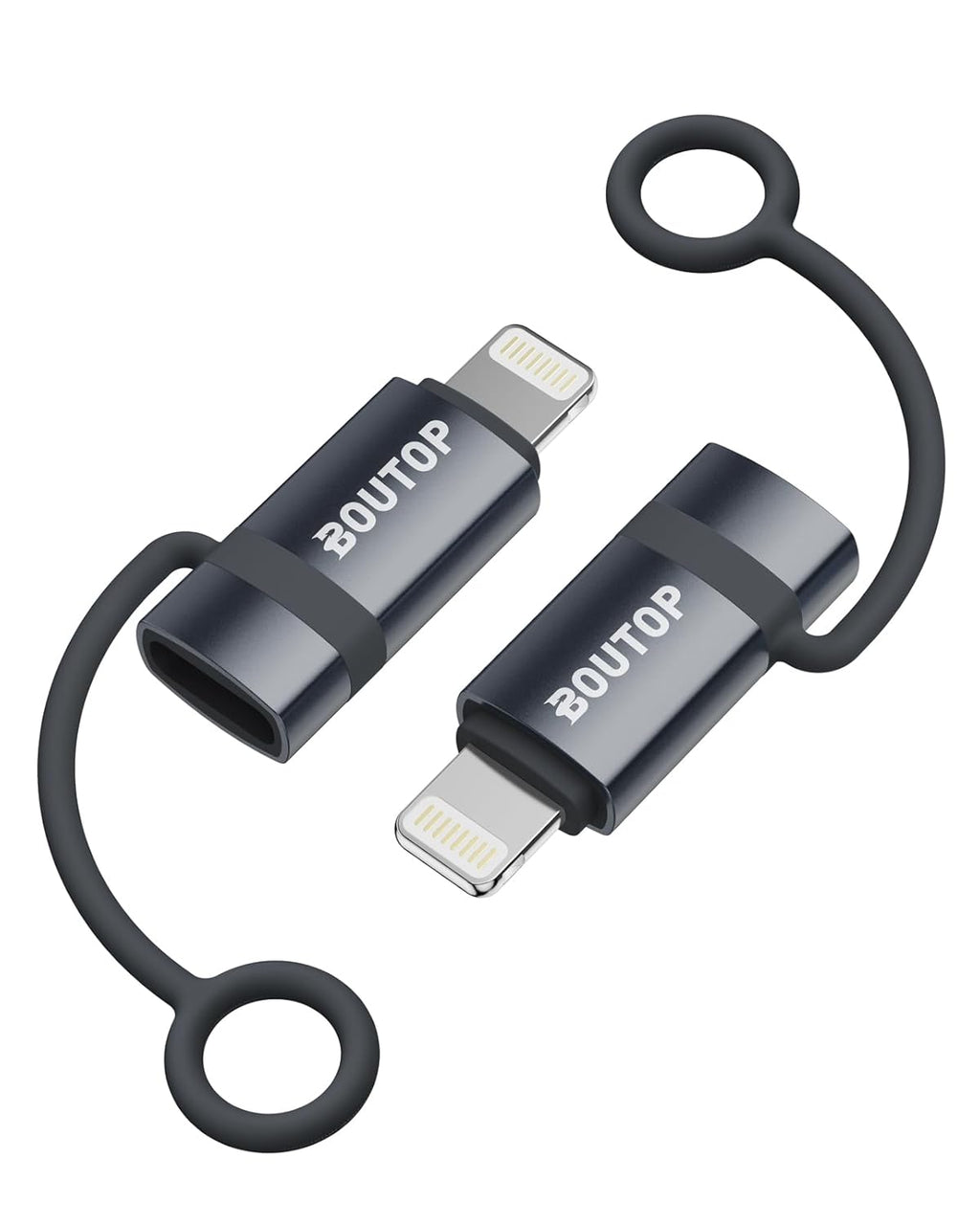 [MFi Certified] 3A 36W USB C to Lightning Adapter, USBC to Lightning Adapter Support Data Sync/PD Fast Charging Compatible with iPhone iPad AirPods, with Anti-Lost Holder - 2 Pack