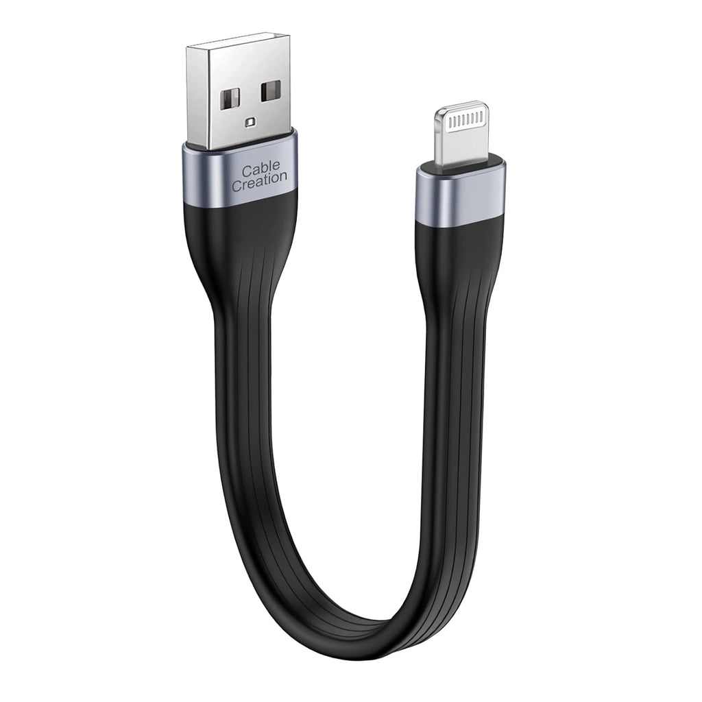 CableCreation MFi Certified iPhone Charging Cable - Short 15 cm, USB to Lightning, Fast Charging, Compatible with iPhone 14/14 Pro Max/13/12/12 Pro/11/X/XR/8/8 Plus/7/6S/6/SE, iPad