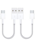 [1ft 2-Pack] Woven USB-C Cable for Apple iPhone 16 Pro Max Charger MFi Certified Short CarPlay USB to USB C Cord Fast Charging for 16Plus/15 Pro Max/15Pro/16 Pro/16/15/Airpods Pro 2/iPad Air (White)