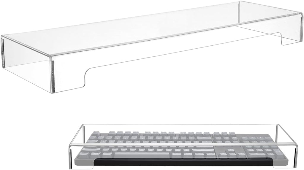 Gadpiparty Clear Keyboard Dust Cover Waterproof Acrylic Protector for Mechanical Keyboards Spills & Pet Protection Ideal for Home and Office Use(18.6 x 5.9X 1.8inch)