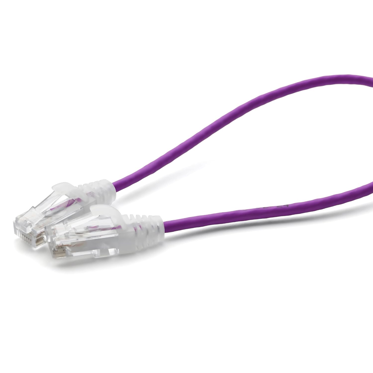 TRUECABLE Cat6 Component Rated Patch Cable, Unshielded (U/UTP), 1ft, Purple, 28AWG Solid Copper, Snagless 10G High-Speed Ethernet Cable, PoE++ 4PPoE 100W, UL Listed, RoHS-3, 1 Pack