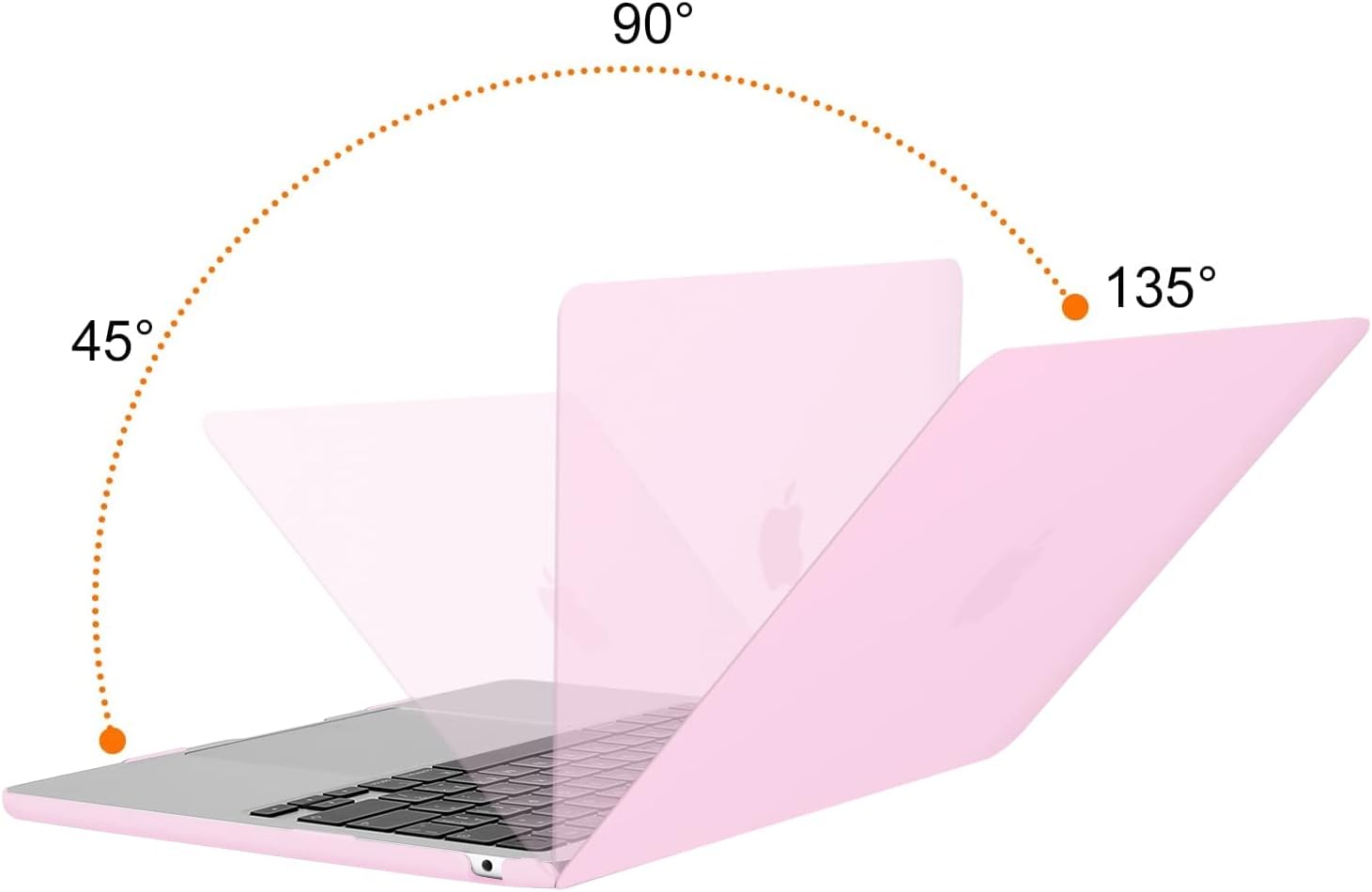 MOSISO Compatible with MacBook Air 13 inch Case 2025 2024 2023 2022 M4 A3240 M3 A3113 M2 A2681, Plastic Hard Shell&Keyboard Cover&Screen Film&Type C for MacBook Air 13.6 inch Case, Dusty Pink
