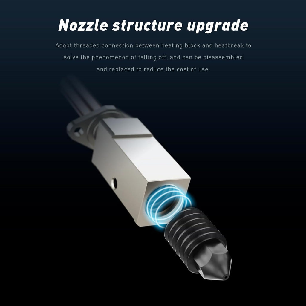 JUUPINE Upgraded Bambu Labs hotend Kit for Bambu Lab X1/X1C/P1P/P1S 3D Printer,500℃ High-Temperature Hardened Steel 0.4mm Nozzle Assembly Kit, Compatible with Bambu Labs X1/P1P Series