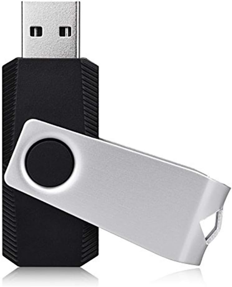 KEXIN 4GB USB Flash Drive 50 Pack - Thumb Drive Bulk Memory Stick Pen Drives With Swivel Design, USB 2.0, Black