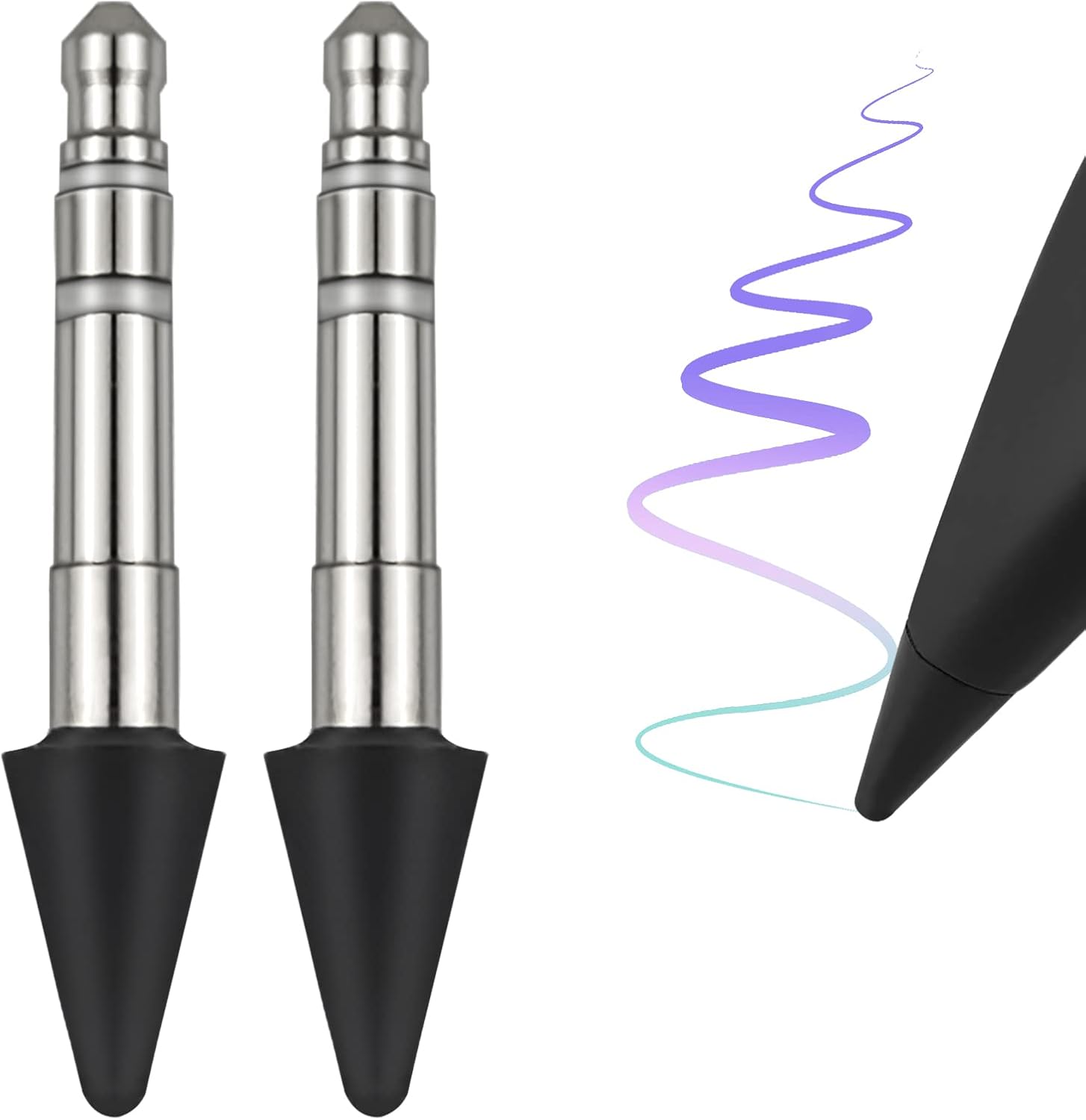 Slim Pen 2 Tips (2 Pack) Replacement fits for Surface Slim Pen 2, Real-Time Sensitivity Replacement nibs fits for Surface Pro 8/Surface Pro X/Surface Laptop Studio/Surface Duo 2 Table Pen