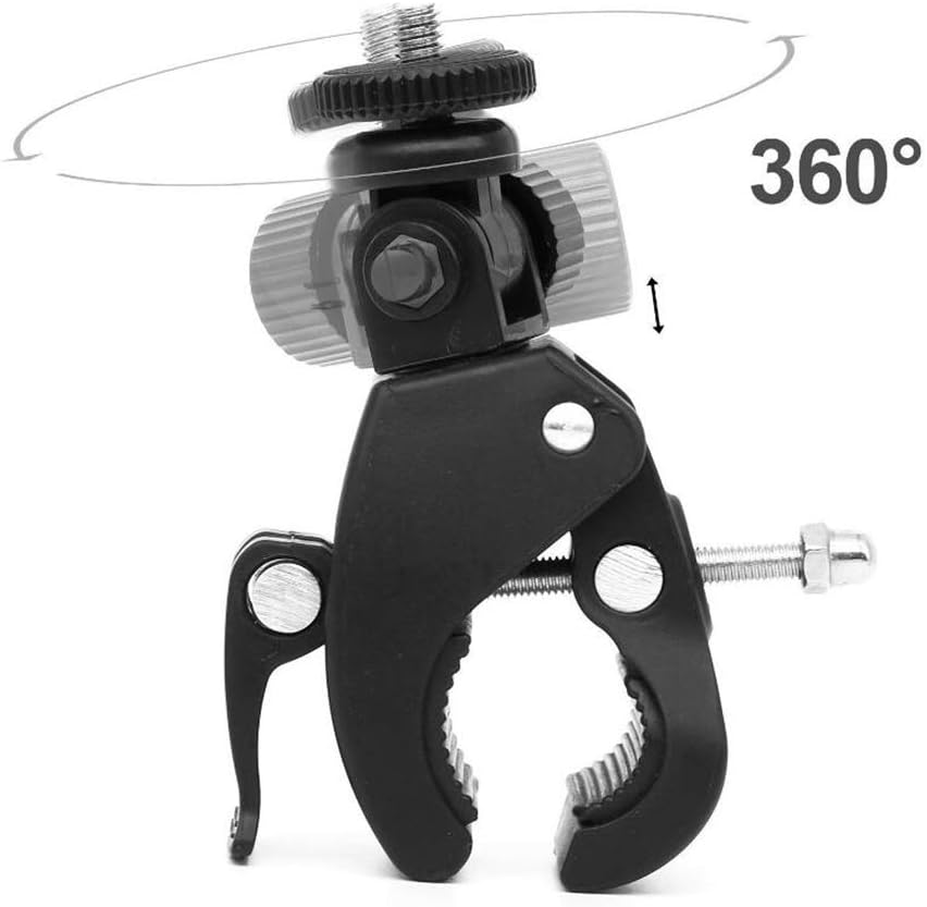 Camera Super Clamp with 1/4"- 20 Threaded Head Compatible for LCD Monitor,DSLR Cameras,DV,Flash Light,Studio Backdrop,Bike, Microphone Stands, Music Stands,Tripod, Motorcycle,Rod Bar