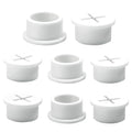 Desk Grommet, 3/4 in 20 mm Silicone Rubber Grommets, White Desk Hole Cover for Cables, Flexible Wall Cord Pass Through Grommet for Office Table Computer Home Furniture Wire Organizer-8 Pcs