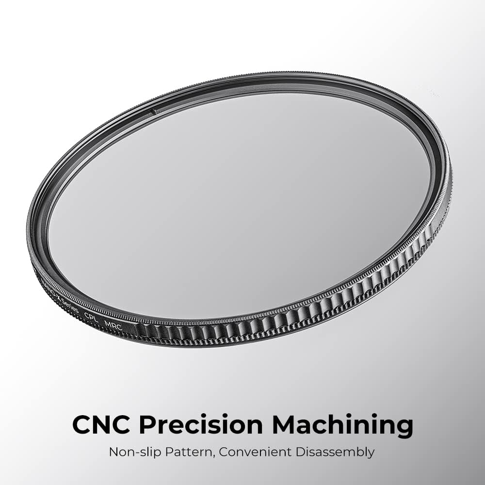 K&F CONCEPT 52mm Circular Polarizers Filter Polarizing Filter 28 Multi-Layer Coated Super Slim High Definition CPL Lens Filter (Nano-X Series)