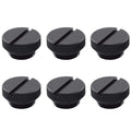 Dracaena.io 6 Pack G1/4" Thread, Thin Water Stop Plug Fitting with Coin Slot for Computer Water Cooling System, Durable Brass/Copper Material, Black
