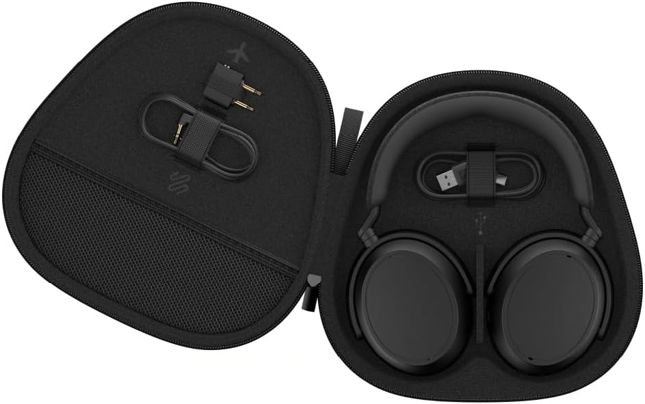 Sennheiser MOMENTUM 4 Wireless Headphones - Bluetooth Headset for Crystal-Clear Calls with Adaptive Noise Cancellation, 60h Battery Life, Lightweight Folding Design, Black