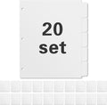 3 Ring Binder Dividers with 5 Tabs, Write & Erase Plastic Binder Dividers by Homakover