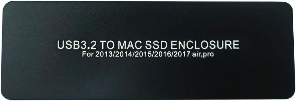 External SSD Enclosure USB-C 3.2 for 12+16 Pin MacBook Air/Pro mid 2013-2017, CNC Hard Drive Case for A1466 A1465 A1502 A1398, Portable SSD Reader Box