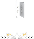 Sleek Socket Original & Patented Ultra-Thin Outlet Concealer With Cord Kit, Flat Extension With Multi Outlets Power Strip, Ideal for Home Improvement, Hide Bulky and Messy Cords