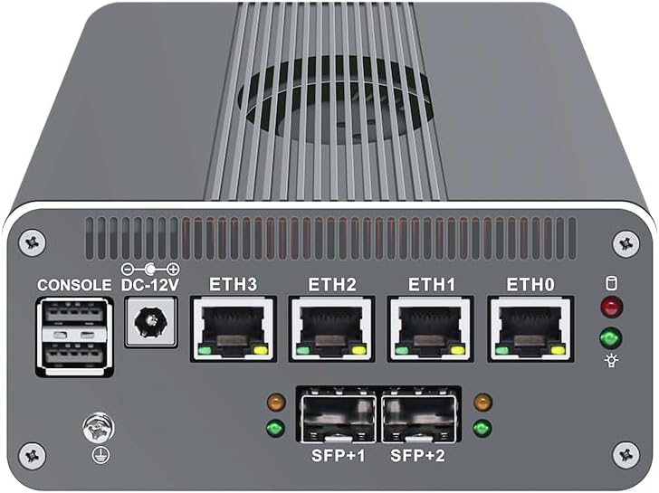 CWWK Intel Alder Lake N100(4C/4T Up to 3.4GHz)/N305(8C/8T Up to 3.8GHz) Dual SFP+10GbE Mini PC|4xIntel I226-V 2.5GbE |DDR5 Memory|PCI-E x4|HDMI+DP+Type-C (10 Gigabit N100, 16G RAM 512G SSD)