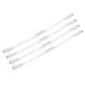 MECCANIXITY LED Strip Dimmer, 12V to 24V 6A Mini Brightness Adjustable Controller Lamp Switch with DC Plugs for Single Color Strips, White Pack of 4