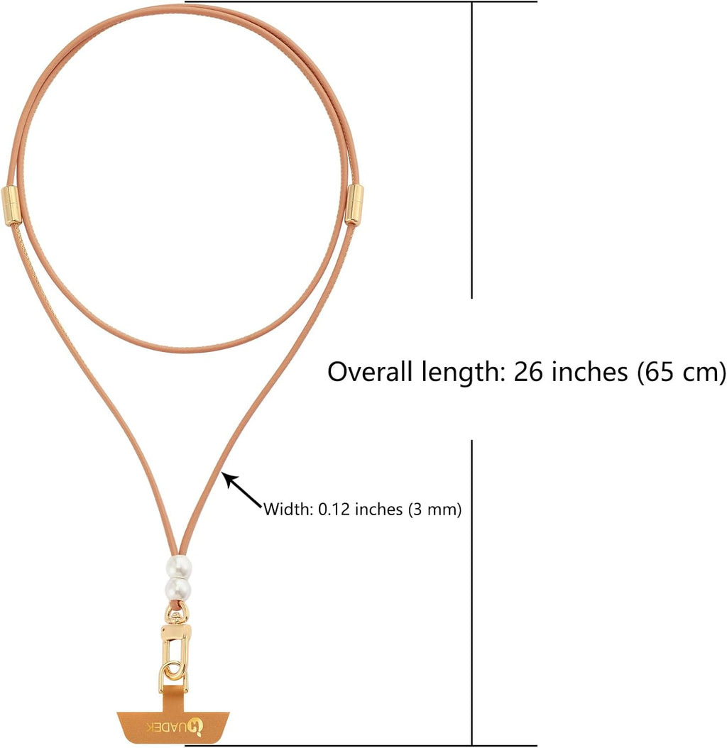 Leather cell phone lanyard Detachable Phone Chain Strap 2-in-1 Phone Charm with