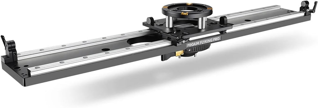 PROAIM Flyking PRO 4ft Mitchell Video Camera Slider for Videomakers & Filmmakers. with 360° Sweeping Panning & Quick Flip Lock. Payload up to 100kg / 220lb.