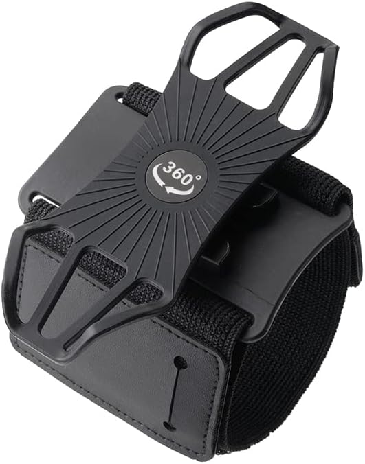 360° Rotatable Running Armband for iPhone 14/13/Pro/Mini/12/11/SE/Xs/XR/X/8/7/Plus, Fits All 4-8 Inch Smartphones, with Key Holder Phone Armband for Running Hiking Biking(Black)