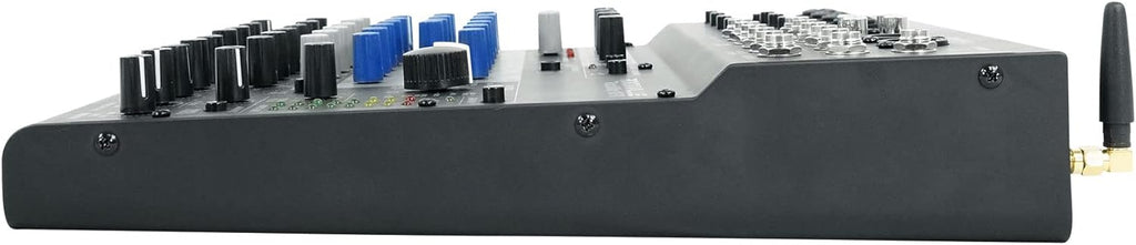 Rockville ROCKMIX 10FX 10-Channel Mixer, USB Recording Interface, Digital Effects, 3-Band EQ, Phantom Power, Bluetooth 5.0, for Home Studio, Podcast, and Live Performance