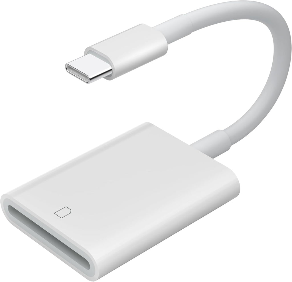 USB C SD Card Reader,USB 3.0 High Speed to SD Card Adapter for iPhone 15/16 Pro Max iPad Pro Trail Game Camera Viewer for MacBook Pro/Air iMac M1 M2 M3 Galaxy S24 Android PhoneTablet (White)