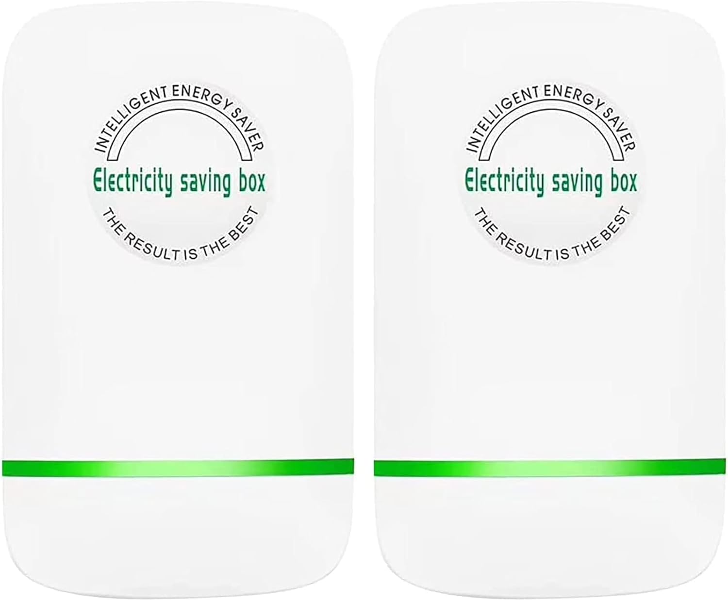 Elon-musk's Electricity Saving Box Stop Watt Stopwatt Energy Saving Device Save Energy Saving Device Energy Saving Power Strip for Home Office US Plug 90v-250v 30kw Rated Green (2PCS, White)
