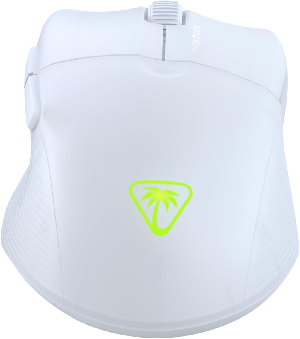 Turtle Beach Pure Air - Ultra-Light Wireless Ergonomic RGB Gaming Mouse, 26K DPI Optical Sensor, 125 Hour Battery, Dual Wireless System, Titan Optical Switches, Bluetooth, RGB Illumination - White