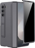 Miimall for Galaxy Z Fold 6 Case with Privacy Screen Protector, Built-in Adjustable Kickstand & Magnetic Hinge & Upgraded Camera Protection All-Inclusive Protective Cases for Galaxy Z Fold 6 5G Grey