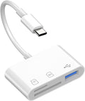 USB-C SD Card Reader, Multi-Function Memory Card Adapter for MacBook, Support SD, SDHC, SDXC, Micro SD Cards