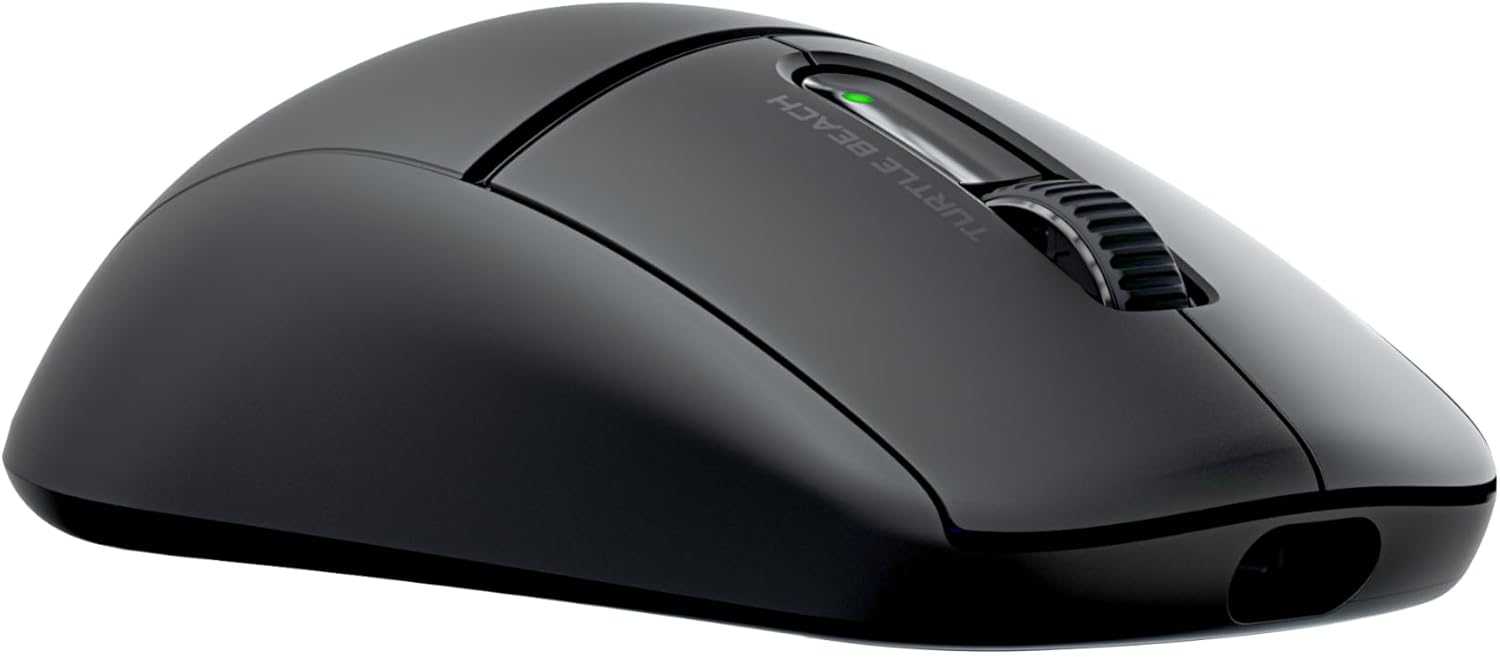 Turtle Beach Burst II Air – 2.4GHz Wireless Gaming Mouse: 47g Ultra Lightweight, Optical Switches, Symmetrical, 26K DPI Optical Sensor, Bluetooth, 120-hour Battery, USB-C Cable – Black