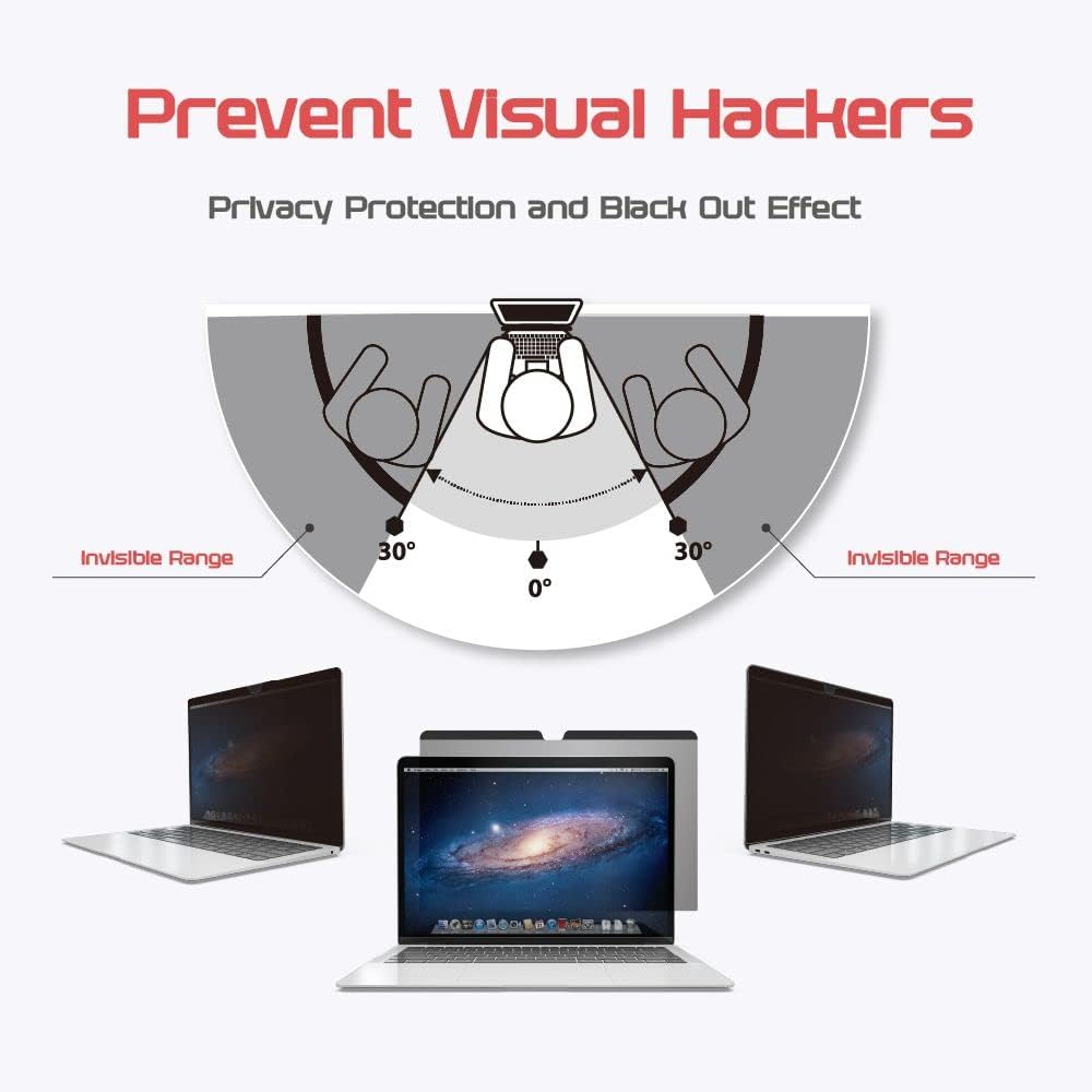 Computer Privacy Screen Filter for Widescreen Monitor - Anti-Glare, Blue Light Reduction, and Privacy Shield Protector - 24 Inch 16:9 Aspect Ratio