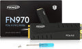 FN970 4TB M.2 2280 PCIe Gen4 x4 NVMe 1.4 Internal Solid State Drive with Heatsink - Speeds up to 7,400MB/s, Configure DRAM Cache, Compatible PS5 Internal SSD