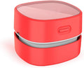 ODISTAR Desktop Vacuum Cleaner,Mini Table dust Sweeper Energy Saving,High Endurance up to 400 mins,Cordless&360º Rotatable for Cleaning Hairs,Crumbs,Computer Keyboard of Kids Gift(Red Charging)
