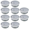10 Pcs Desk Grommet 2" / 50 mm, Desk Cord Hole Cover, Cable Grommet ABS Plastic, Desk Hole Grommet for Home & Office Pc, Detachable Adjustable Cable Cord Organizer-Silvery