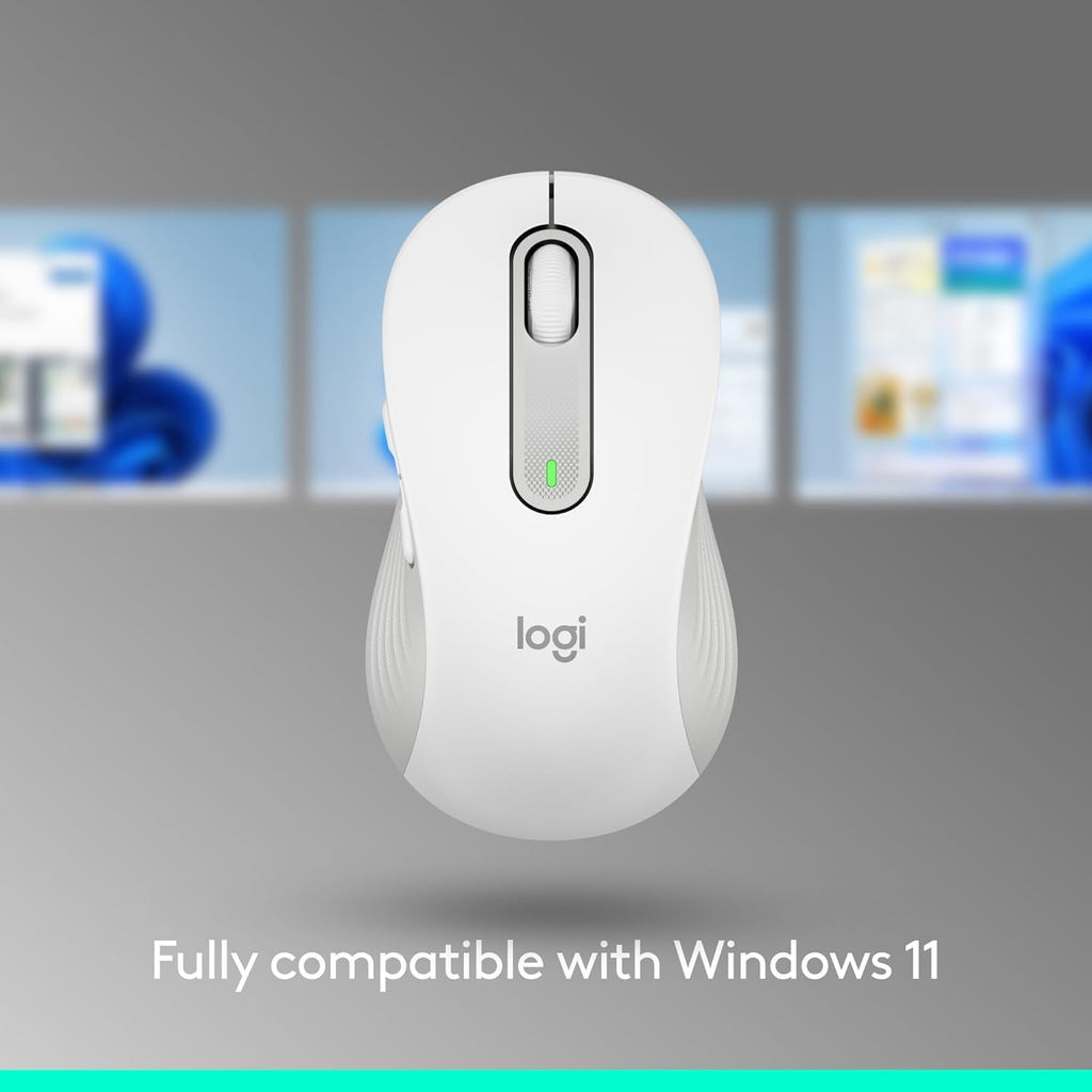 Logitech Wireless Mouse Signature M650 - Small to Medium Sized Hands, Right Handed, 2-Year Battery, Silent Clicks, Customizable Buttons, Bluetooth, PC/Mac/Chromebook - Off White