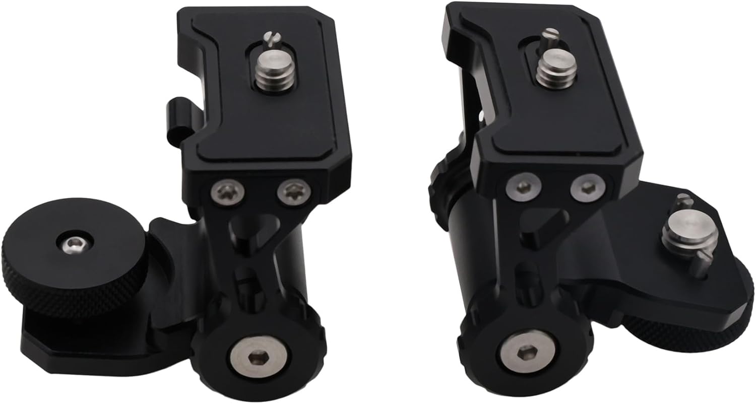 Monitor Mount Holder Bracket, 360 Tilt Swivel Rotation for Atomos SmallHD Camera Video Monitor, Teradek Wireless Transmission Motor Microphone, 3/8" 1/4" Black
