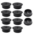 10 Pcs Desk Grommet 2" / 50 mm, Desk Hole Cover for Cables Black, Cable Grommet ABS Plastic, Desk Hole Grommet for Home & Office Pc, Detachable Cable Cord Organizer