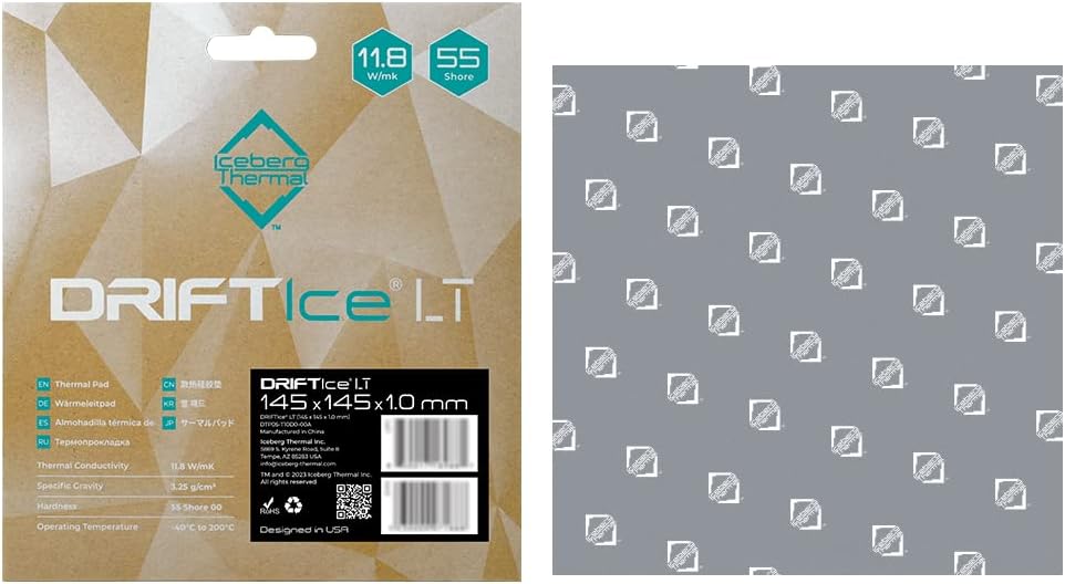 Iceberg Thermal DRIFTIce LT Thermal Pad 145 x 145mm (1.0mm) (11.8 W/mK)