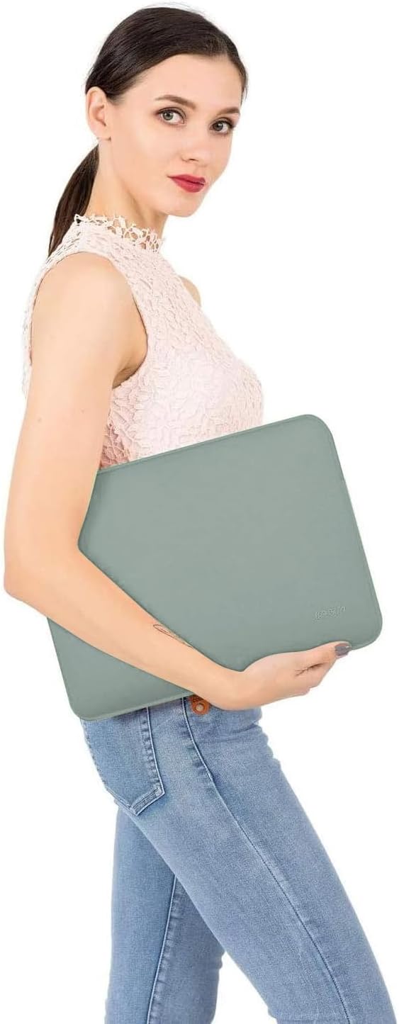 MOSISO Laptop Case 13.3 inch, 13-13.3 inch Laptop Sleeve Bag Compatible with MacBook Air/Pro 13/Pro 14 M5 M4 M3 M2 M1, HP Dell ASUS Lenovo, Neoprene Computer Sleeve Bag with Small Case, Antique Green