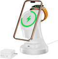 3 in 1 Wireless Charging Station for Apple Devices,Magsafe Charger Stand for IPhone16 15 14 13 12 Pro/Max/Plus/Mini Wireless Charger Station for AirPods 2/3/Pro iWatch Ultra/8/7/SE/6/5/4/3/2