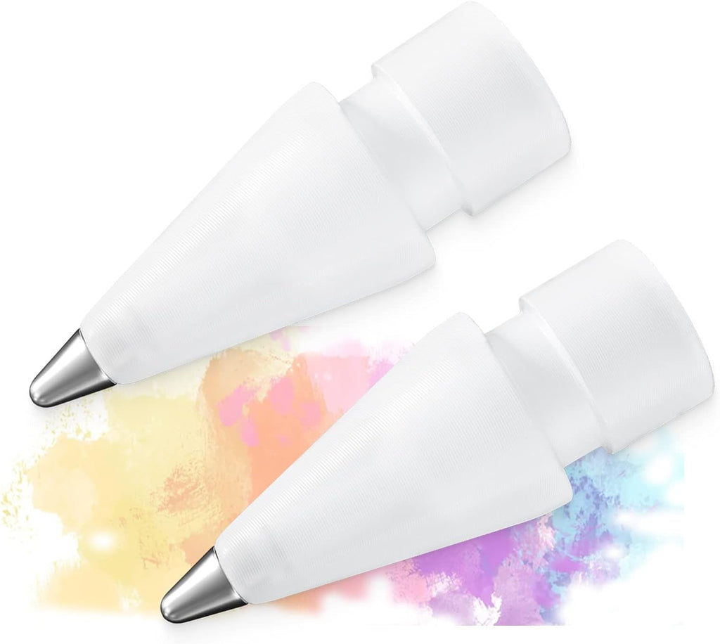 REEYEAR Realistic Fine Point Pencil Tips fits for Apple Pencil 2nd 1st Generation USB-C Version, Fine Tips Paperfeel Ipad Pro Pen 1st 2 Gen Replacement Nibs fits for Artists,Note-takers,White