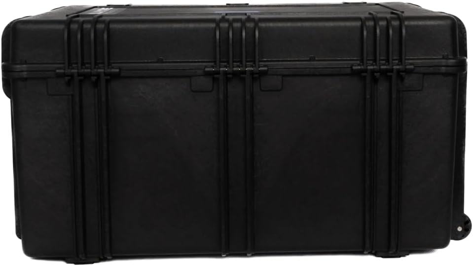 Valkyrie V133 Waterproof Rolling Hard Case with Foam - Camping Storage Box for Cameras, Drones, Accessories - Waterproof Tool Box with Lock Hardware, Large Hard Case (Black, 33.5 x 22.2 x 16.9)