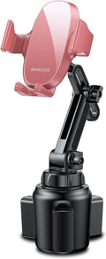 Miracase Cup Phone Holder for Car, [Upgraded Version] Adjustable Long Neck Car Cup Holder Phone Mount Cradle Friendly Compatible with iPhone Samsung Google and All Smartphones, Red