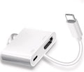 USB C to HDMI for TV, 4K@60Hz Type C to HDMI Adapter with Charging Port, iPhone to Hdmi to USB C Adapter Compatible for iPhone 16/15 Series/iPad Pro/Galaxy/MacBook Pro to HDTV Projector