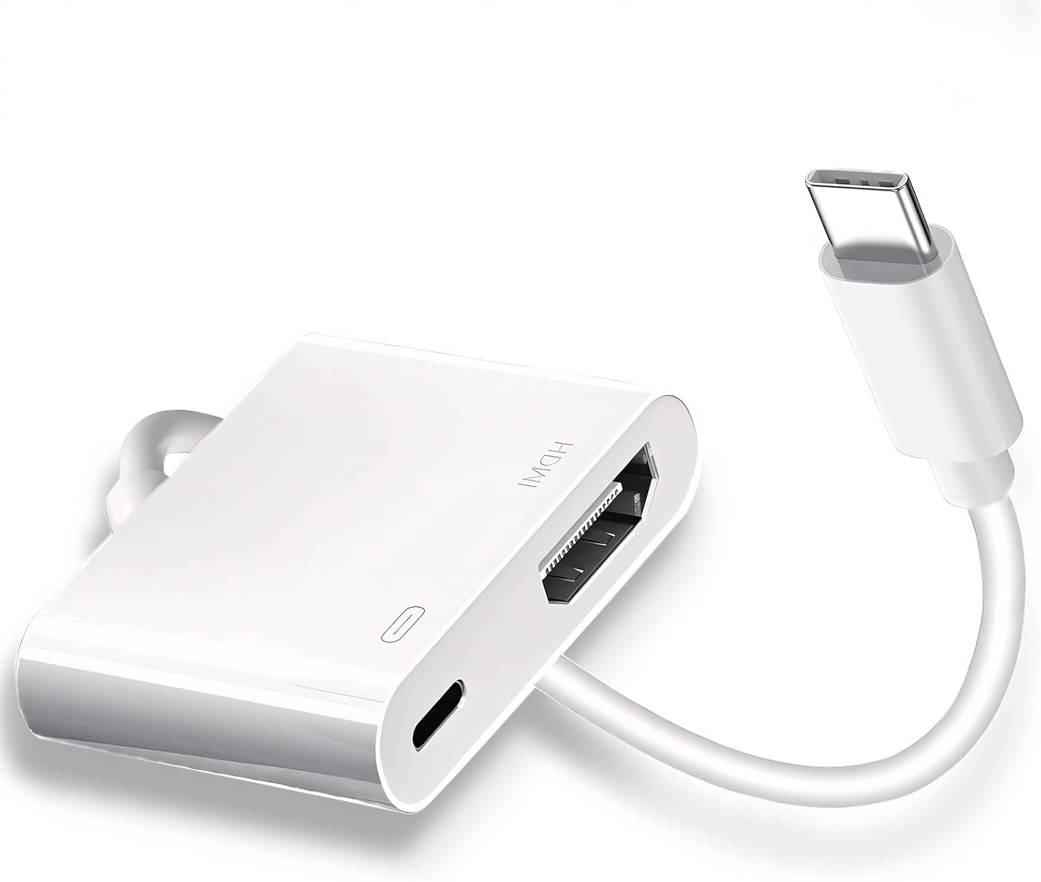 USB C to HDMI for TV, 4K@60Hz Type C to HDMI Adapter with Charging Port, iPhone to Hdmi to USB C Adapter Compatible for iPhone 16/15 Series/iPad Pro/Galaxy/MacBook Pro to HDTV Projector