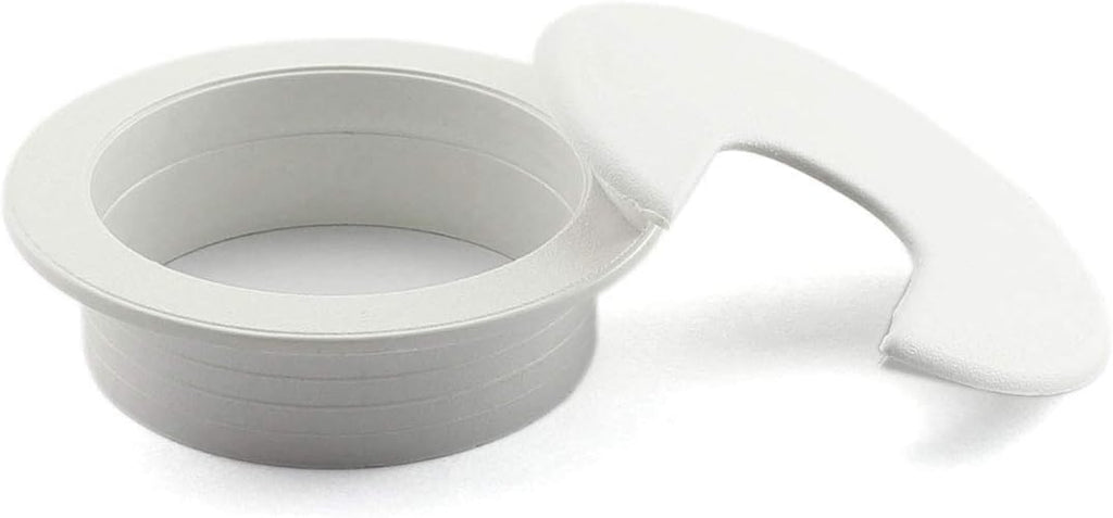 2pcs 2 Inch Desk Wire Cord Cable Grommets Hole Cover for Office PC Desk Cable Cord Organizer Plastic Cover (White-2Pcs)