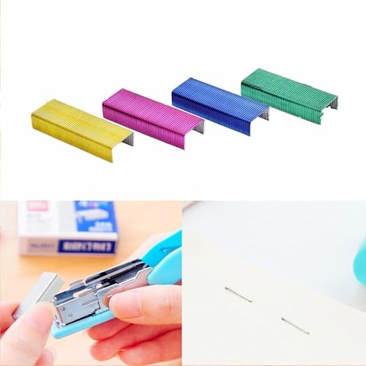 800Pcs Mini Color Staples DIY Shop Stapler Refills Standard Book Staples Mini - Image 6