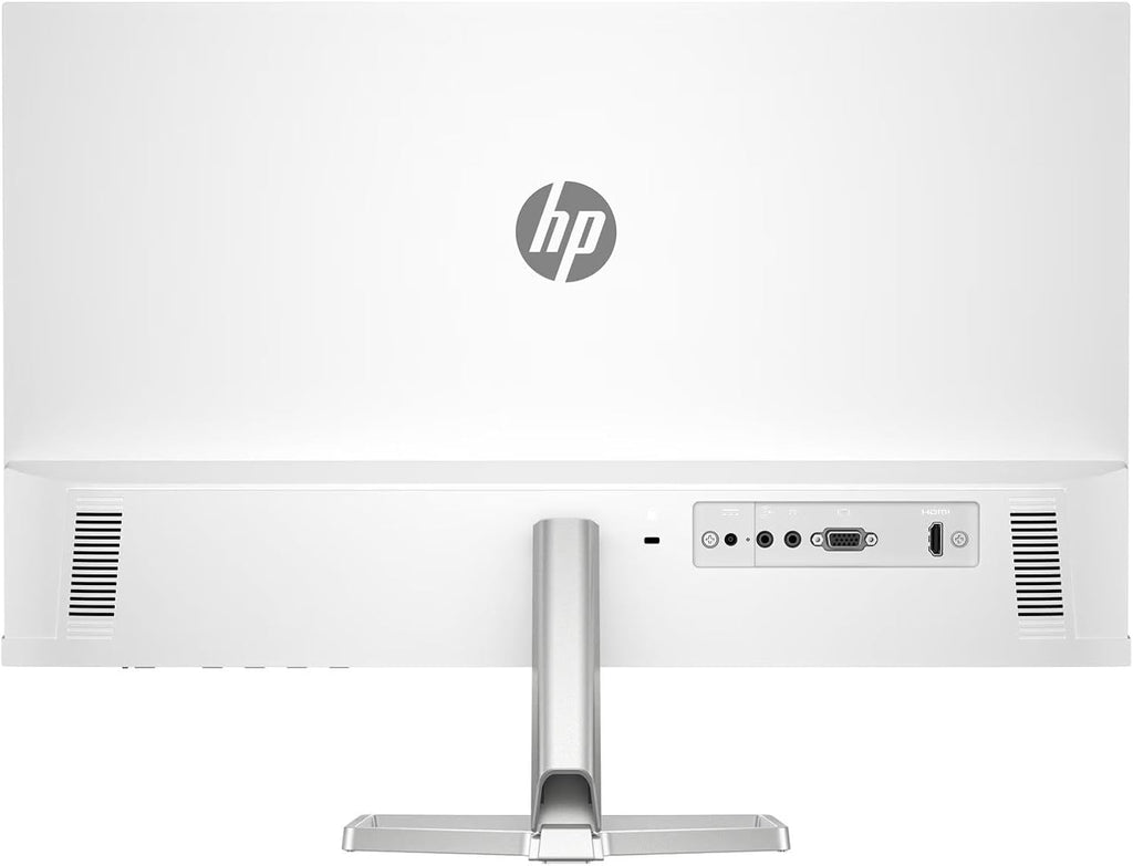 HP Series 5 524sa Monitor with Speakers (Replaces M24fwa) 24" 100Hz IPS FHD 99% sRGB 300 Nits Display, Adjustable Tilt, Flicker-Free, Anti-Glare, White/Silver w/DKZ USB Port Expander (2 Pack)
