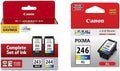 Canon PG-243/ CL-244 Ink Multi Pack, Compatible to TR4520, MX492, MG2520, MG2922, TS302 and TS202 & CL-246 XL Color Ink Cartridge Compatible to Printer iP2820, MG2420, MG2924, MG2920, MX492