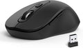 Wireless Mouse for Laptop, PC, Chromebook, Mac, MacBook, Silent Wireless Mouse with USB Nano Receiver, Side Button, 2400 DPI, Anti Slip Roller, 6 Button Ergonomics Cordless Computer Mice - Black