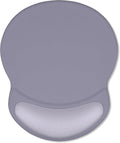 ITNRSIIET Ergonomic Mouse Pad with Comfort Gel Wrist Rest, Non-Slip PU Base, Smooth Textured Surface, Reduces Hand Fatigue & Wrist Pain, 8.7 x 7.2 Inch for Office Gaming Home, Mist Gray